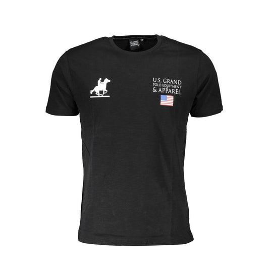 U.S. Grand Polo Black Cotton T-Shirt