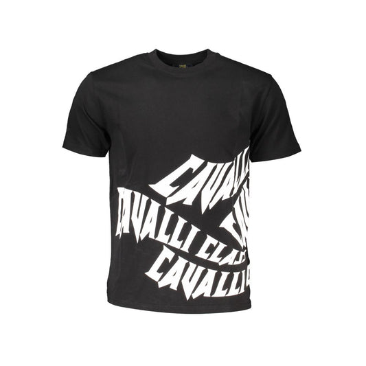 Cavalli Class Black Cotton T-Shirt