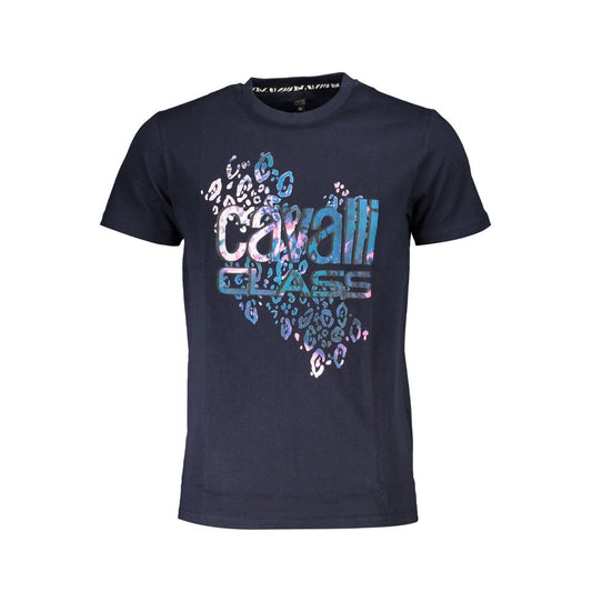 Cavalli Class Modra bombažna majica