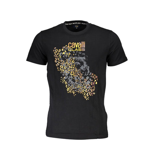 Cavalli Class Black Cotton T-Shirt