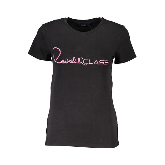 Cavalli Class Black Cotton Tops & T-Shirt