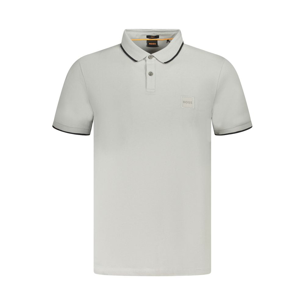 Hugo Boss Gray Cotton Polo Shirt