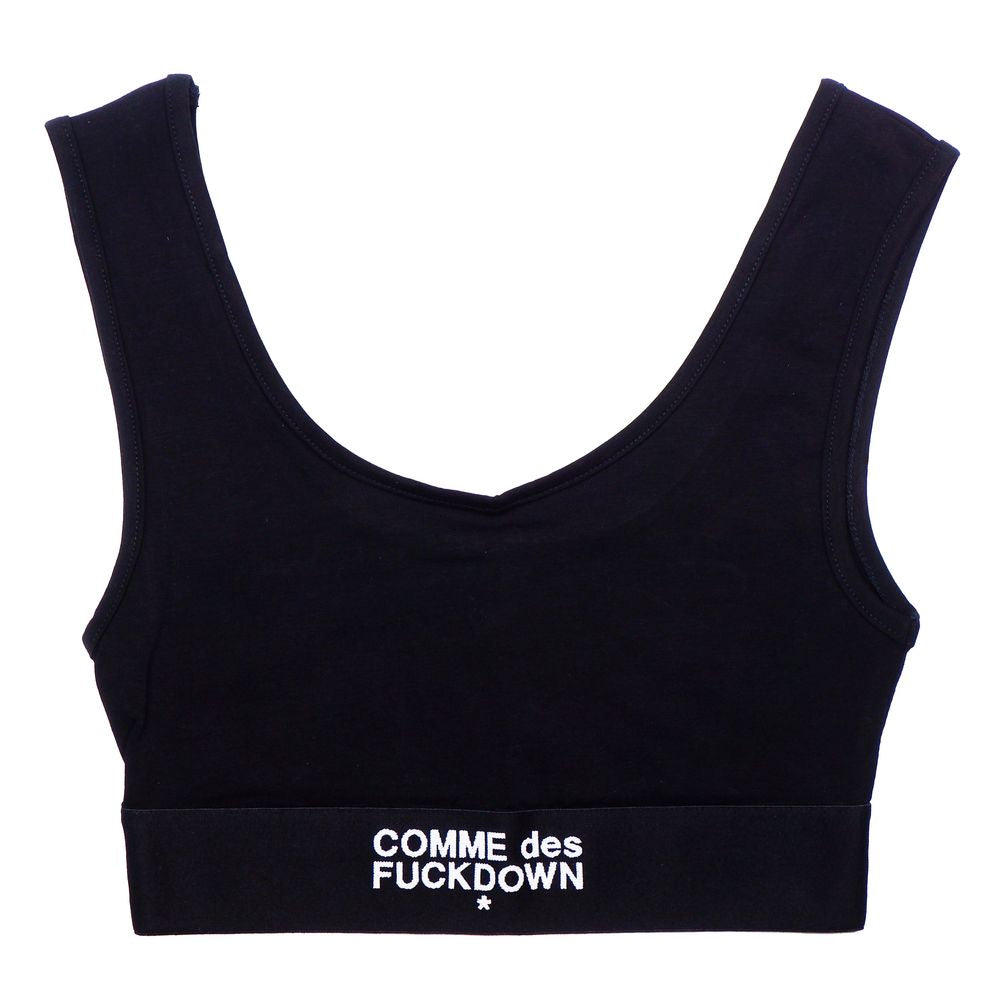 Comme Des Fuckdown Črna bombažna majica in majica