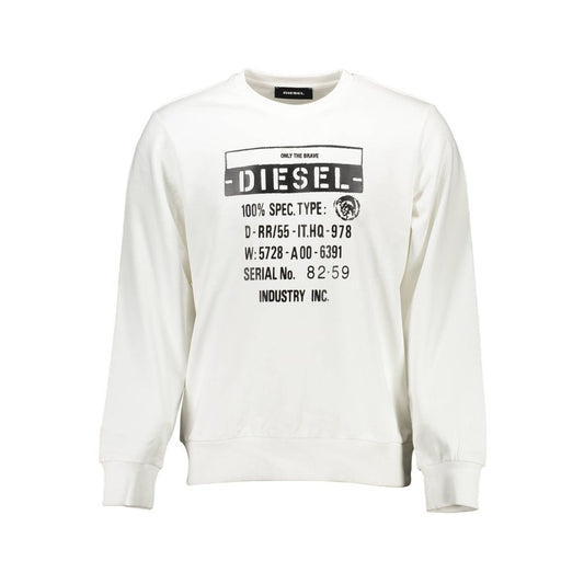 Diesel White Cotton Sweater