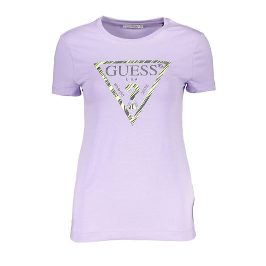 Guess Jeans Purple Cotton Tops & T-Shirt