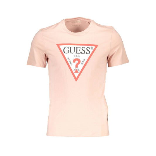 Guess Jeans Pink Cotton T-Shirt