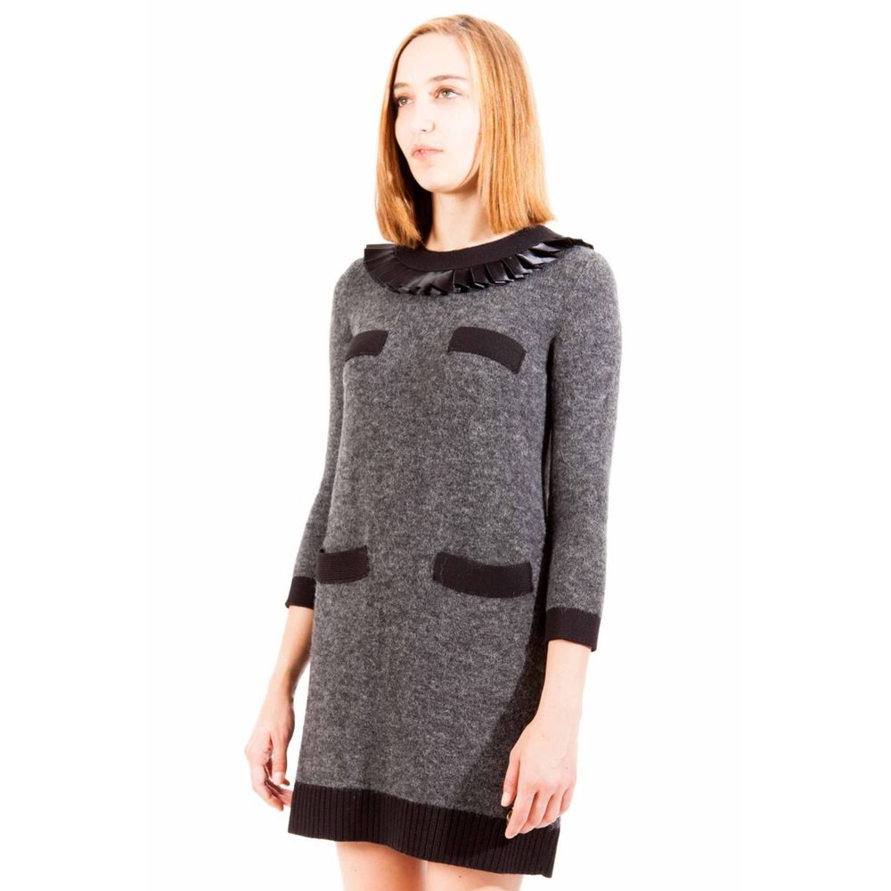 Love Moschino Gray Wool Dress