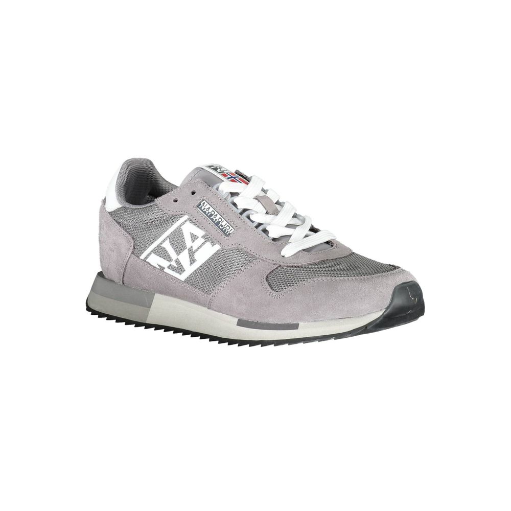 Napapijri Gray Leather Sneaker