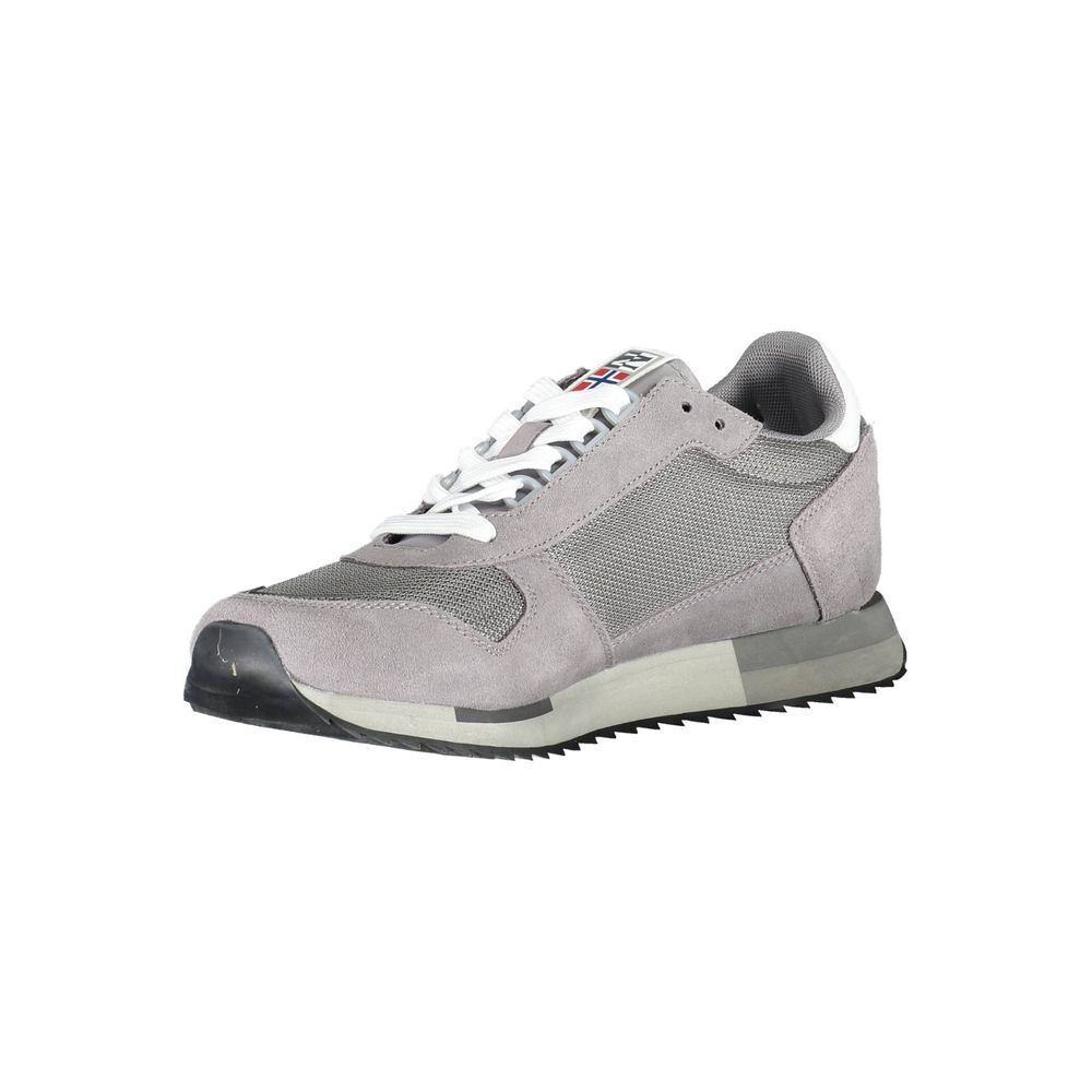 Napapijri Gray Leather Sneaker