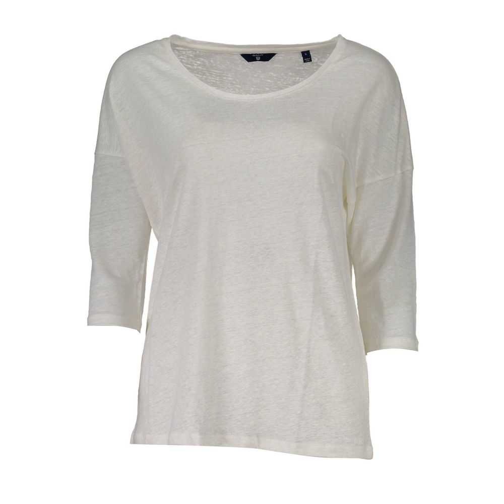 Gant White Linen Tops & T-Shirt