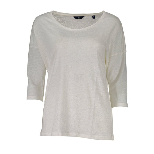 Gant White Linen Tops & T-Shirt