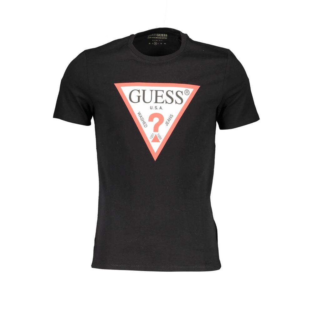 Guess Jeans Black Cotton T-Shirt