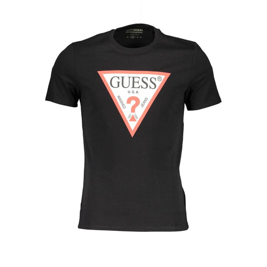 Guess Jeans Black Cotton T-Shirt