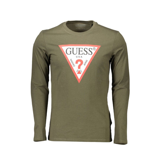 Guess Jeans Zelena bombažna majica