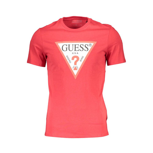 Guess Jeans Red Cotton T-Shirt