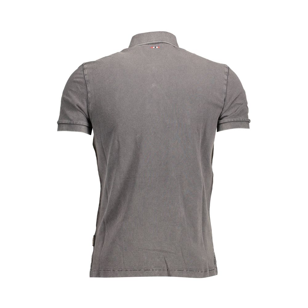 Napapijri Gray Cotton Polo Shirt