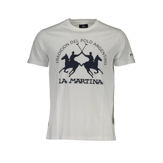 La Martina White Cotton T-Shirt