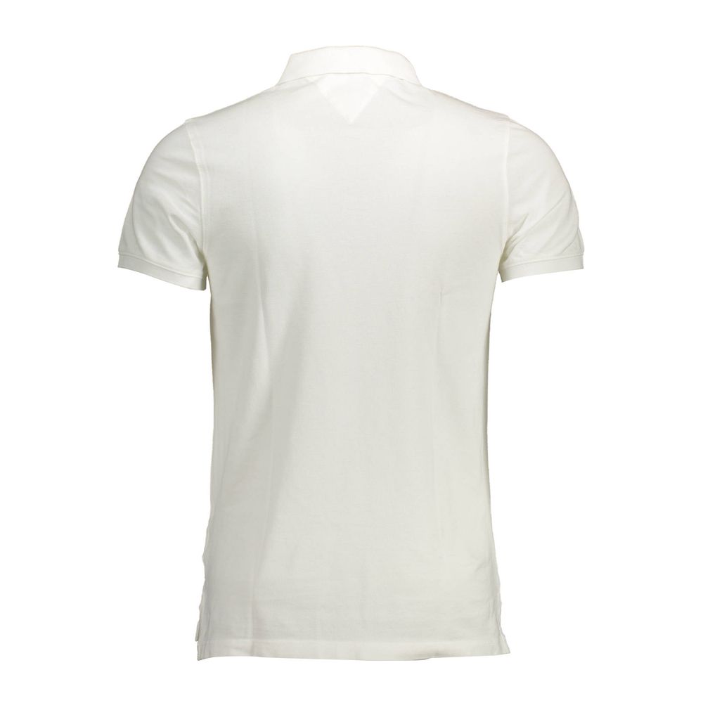 Tommy Hilfiger White Cotton Polo Shirt