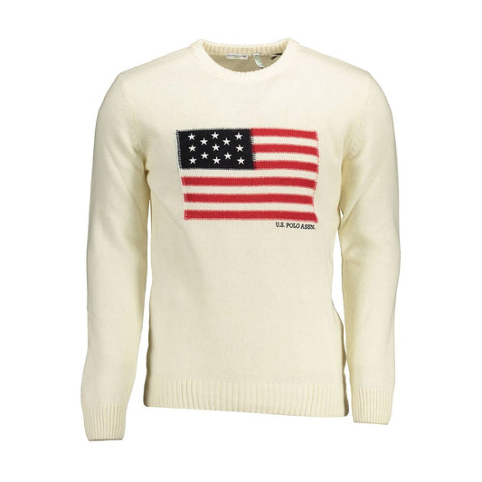 U.S. POLO ASSN. White Wool Sweater