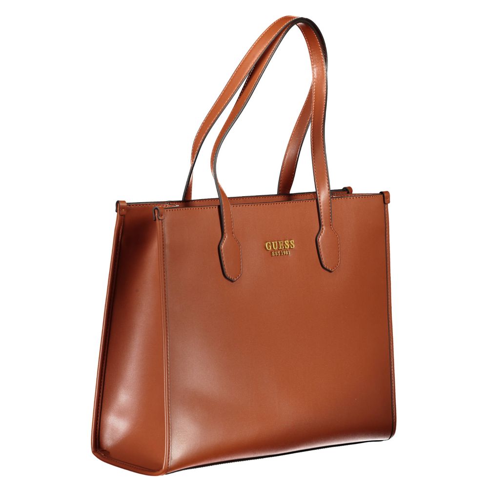 Guess Jeans Brown Polyethylene Handbag