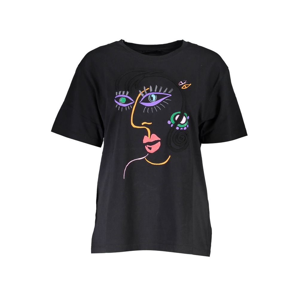Desigual Black Cotton Tops & T-Shirt