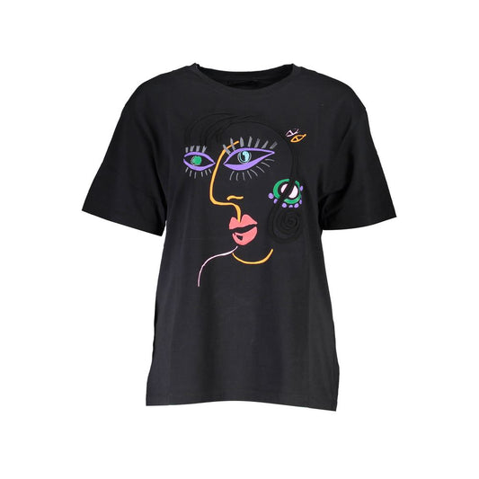 Desigual Black Cotton Tops & T-Shirt