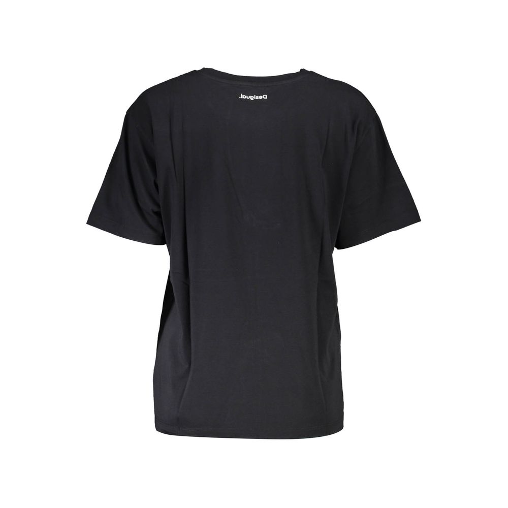 Desigual Black Cotton Tops & T-Shirt