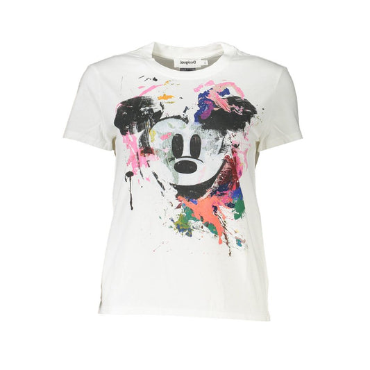 Desigual White Cotton Tops & T-Shirt