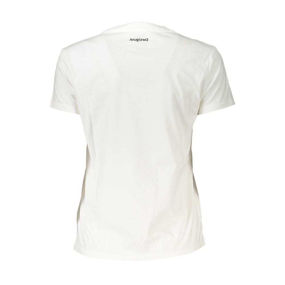 Desigual White Cotton Tops & T-Shirt