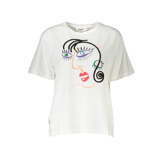 Desigual White Cotton Tops & T-Shirt