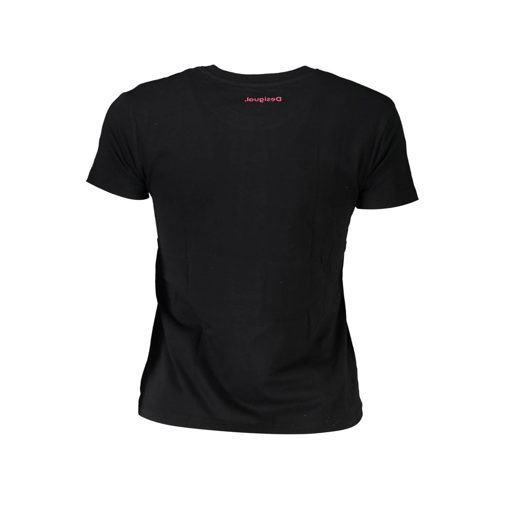 Desigual Black Cotton Tops & T-Shirt