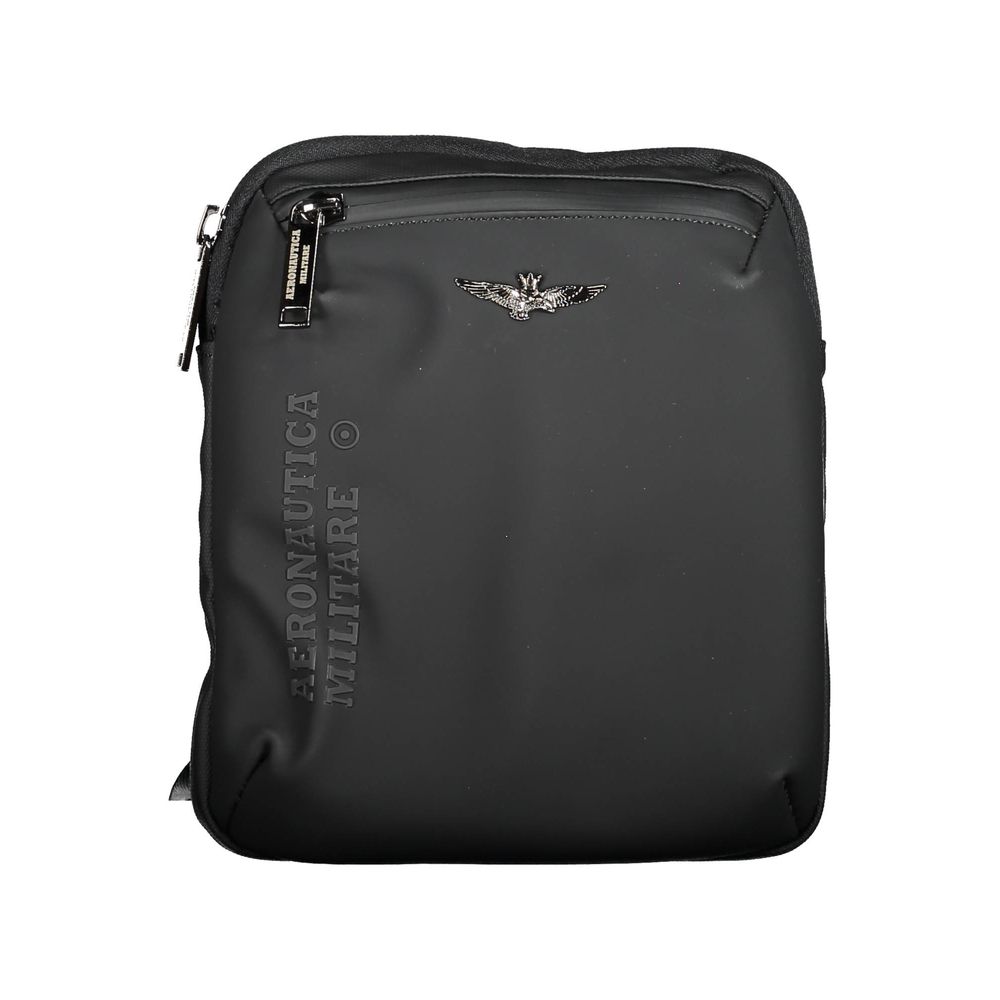 Aeronautica Militare Black Polyester Shoulder Bag