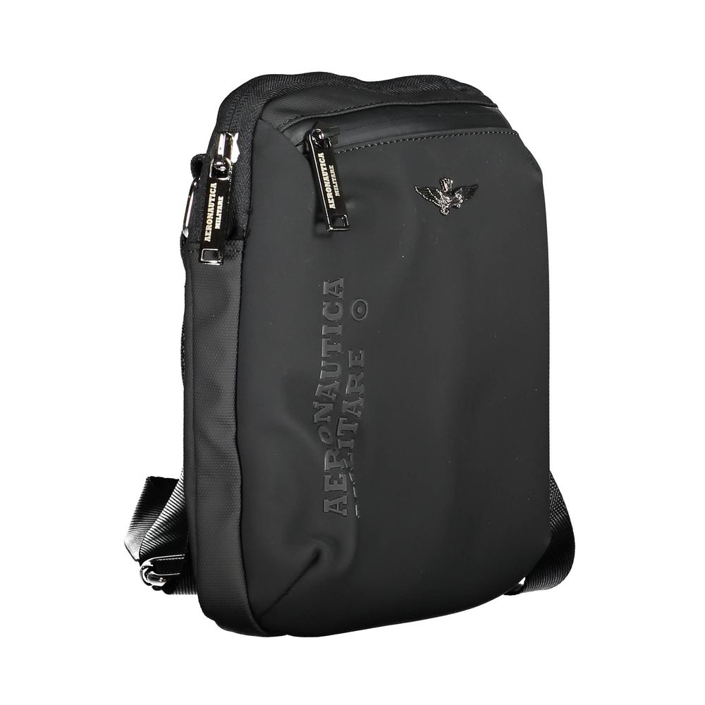 Aeronautica Militare Black Polyester Shoulder Bag