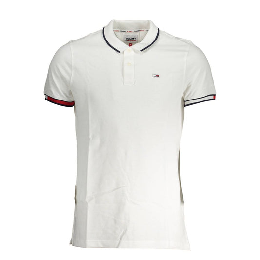 Tommy Hilfiger White Cotton Polo Shirt