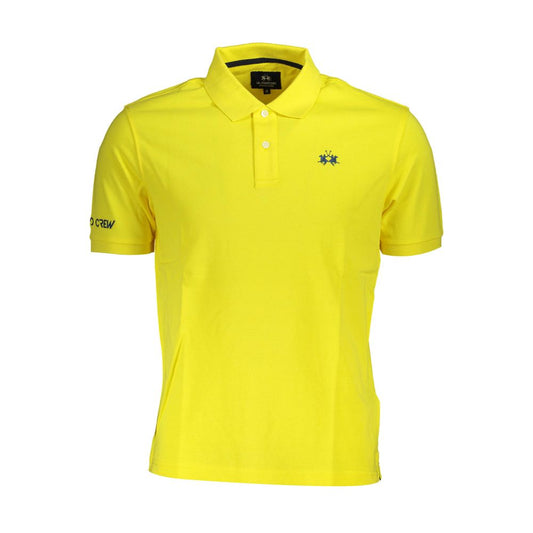 La Martina Yellow Cotton Polo Shirt