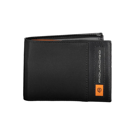 Piquadro Black Recycled Polyethylene Wallet