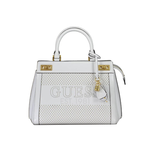 Guess Jeans White Polyethylene Handbag
