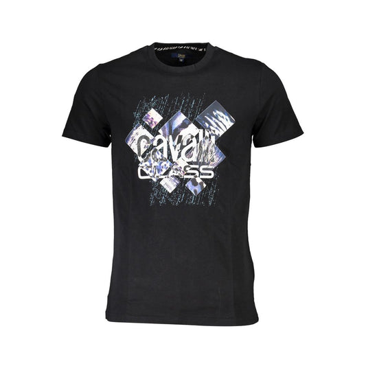 Cavalli Class Black Cotton T-Shirt