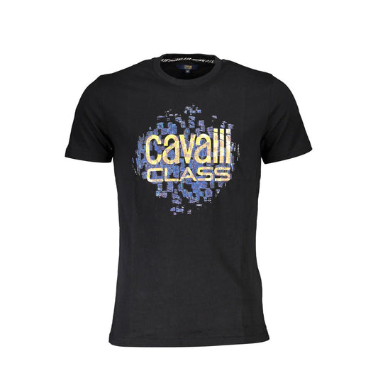 Cavalli Class Black Cotton T-Shirt