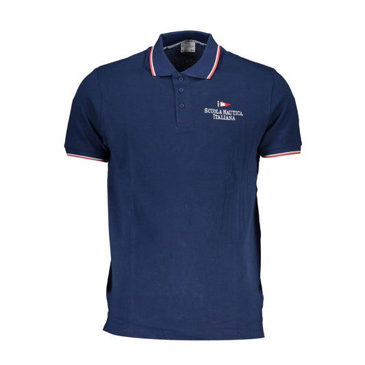 Scuola Nautica Blue Cotton Polo Shirt