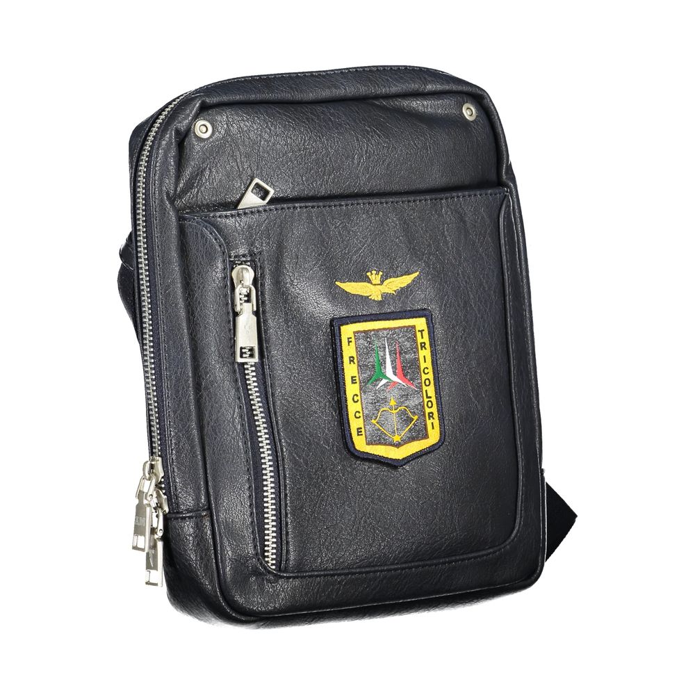 Aeronautica Militare Blue Polyester Shoulder Bag