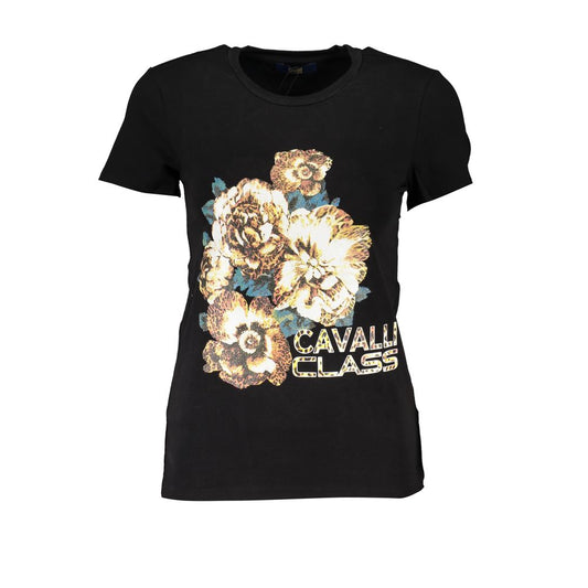 Cavalli Class Black Cotton Tops & T-Shirt