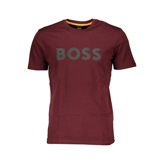 Hugo Boss Red Cotton T-Shirt