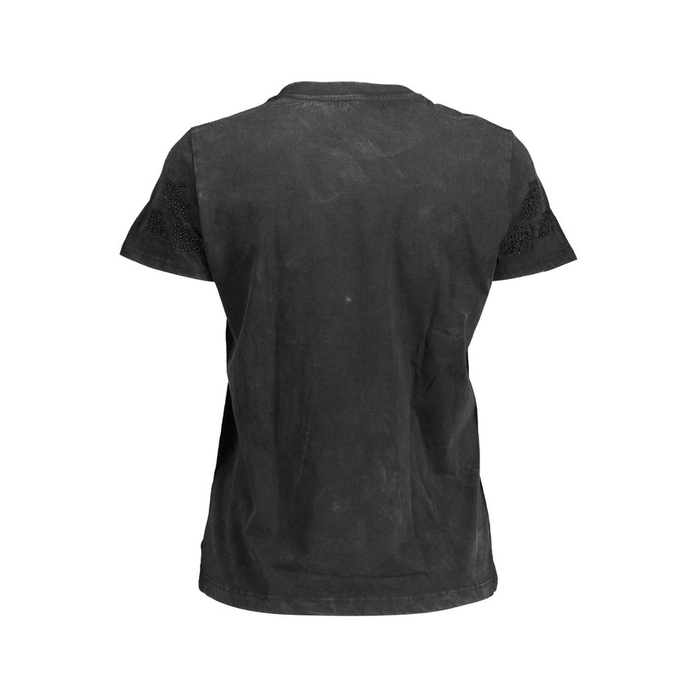 Desigual Black Cotton Tops & T-Shirt