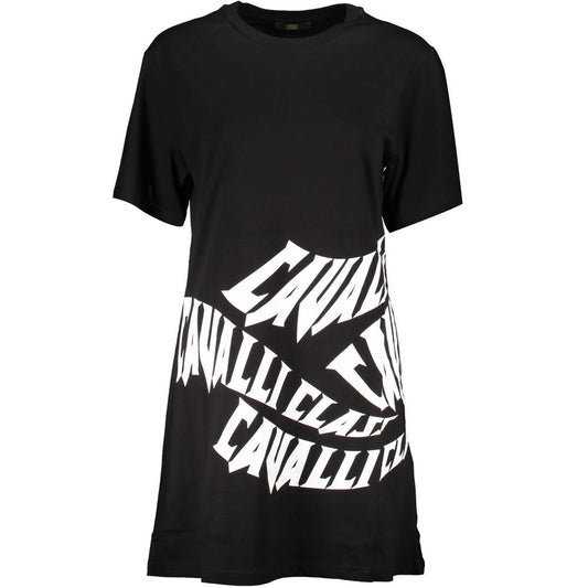 Cavalli Class Black Cotton Dress