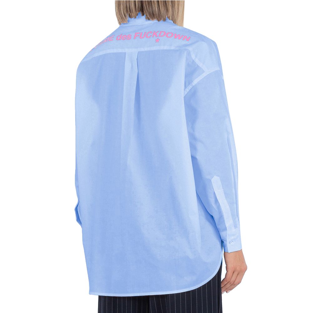 Comme Des Fuckdown Blue Cotton Shirt