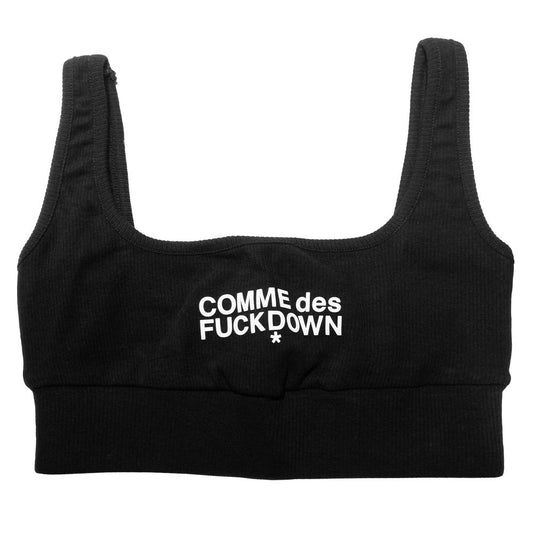 Comme Des Fuckdown Črna bombažna majica in majica