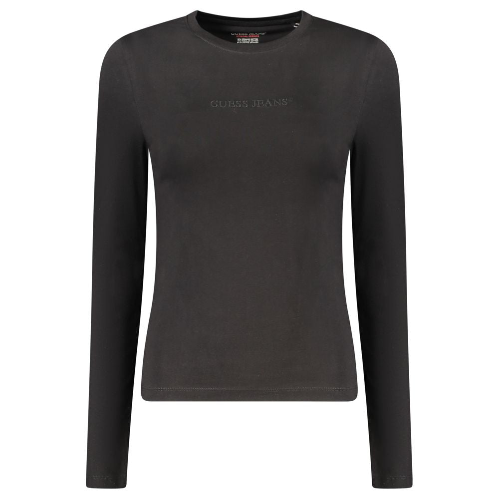 Guess Jeans Black Cotton Tops & T-Shirt