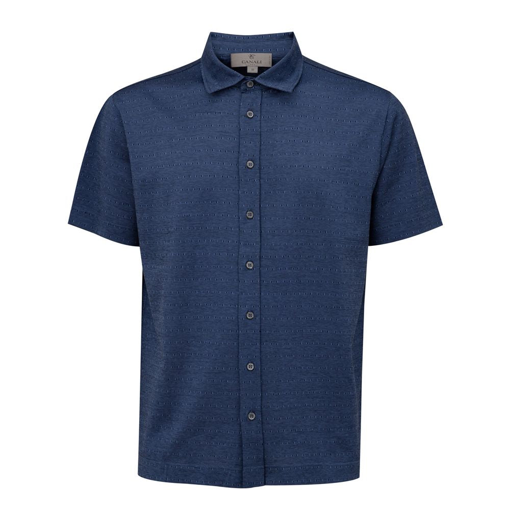 Canali Blue Cotton Shirt
