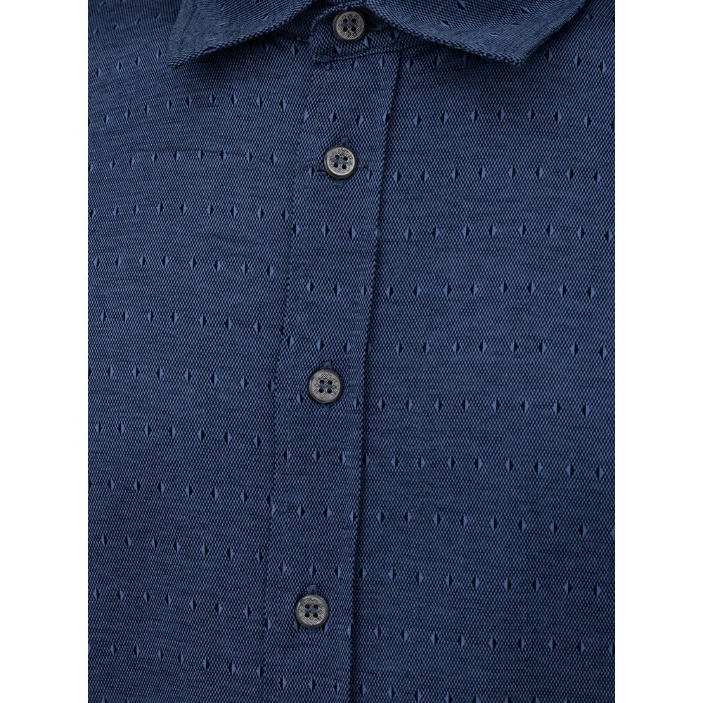 Canali Blue Cotton Shirt